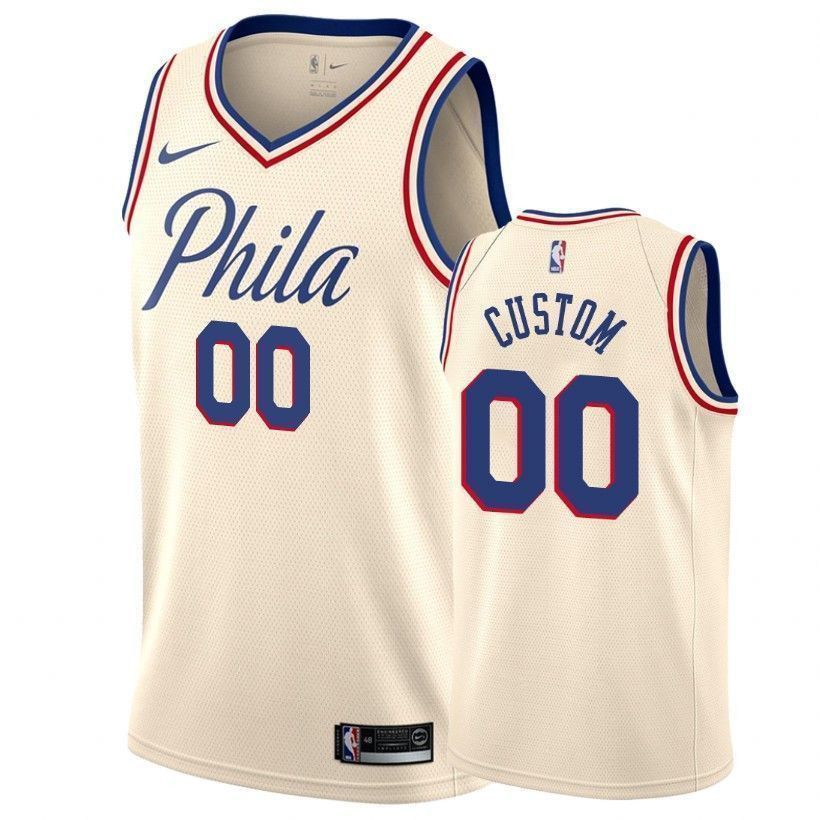 76ers Male Custom 00 City Natural Jersey