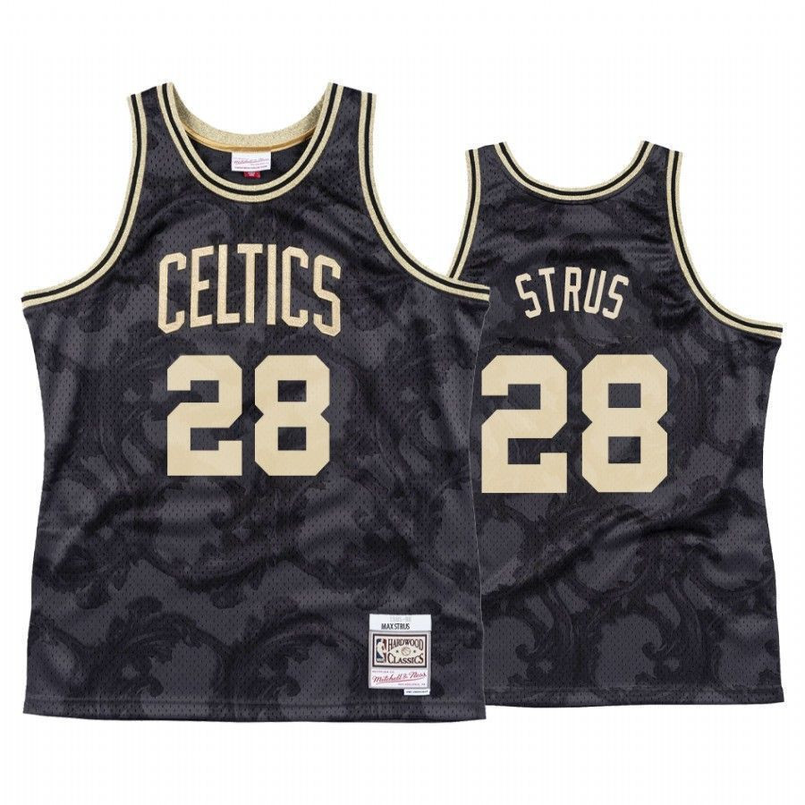 Men's Boston Celtics Max Strus Black Toile Black Jersey