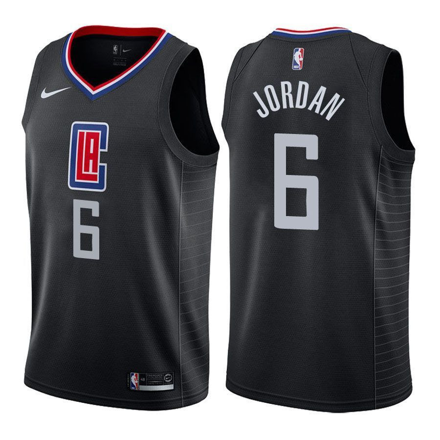 Men's Clippers Male Deandre Jordan 6 Statet Black Jersey