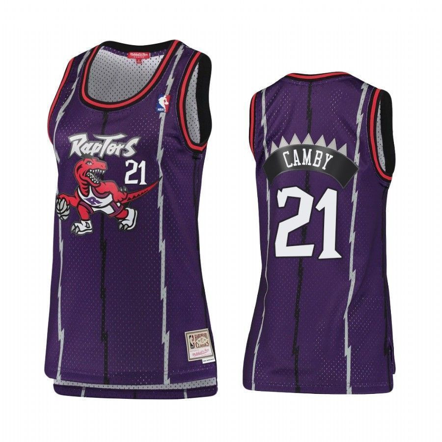 Women's Toronto Raptors Marcus Camby 21 Hardwood Classics Jersey