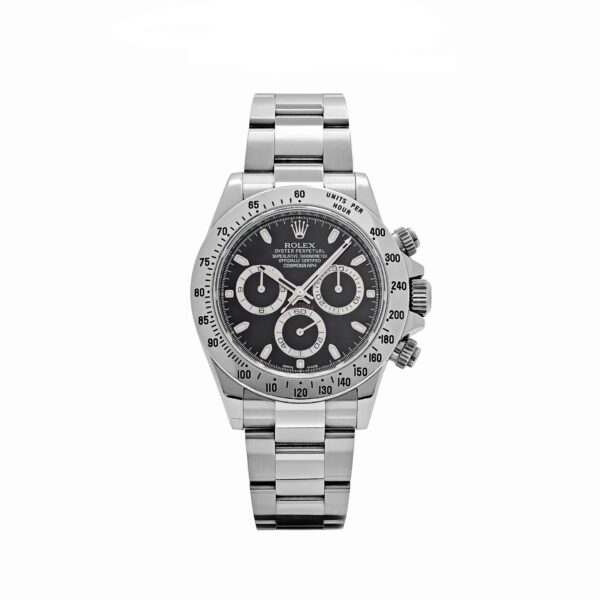 Rolex Cosmograph Daytona 116520 40Mm Black Dial Bezel Stainless Steel Oyster Men’s Watch