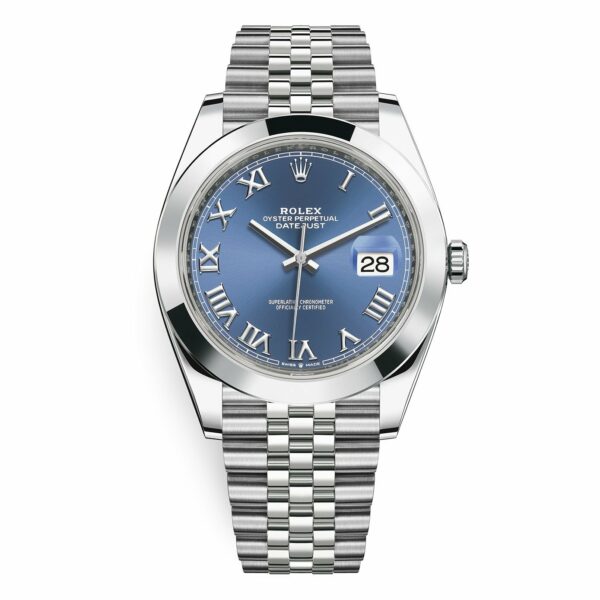 Rolex Datejust 126300 Blue Roman Jubilee 41Mm Stainless Steel Men’S Wrist Watch