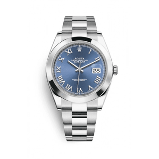 Rolex Datejust 126300 Blue Roman Oyster 41Mm Stainless Steel Men’s Wrist Watch