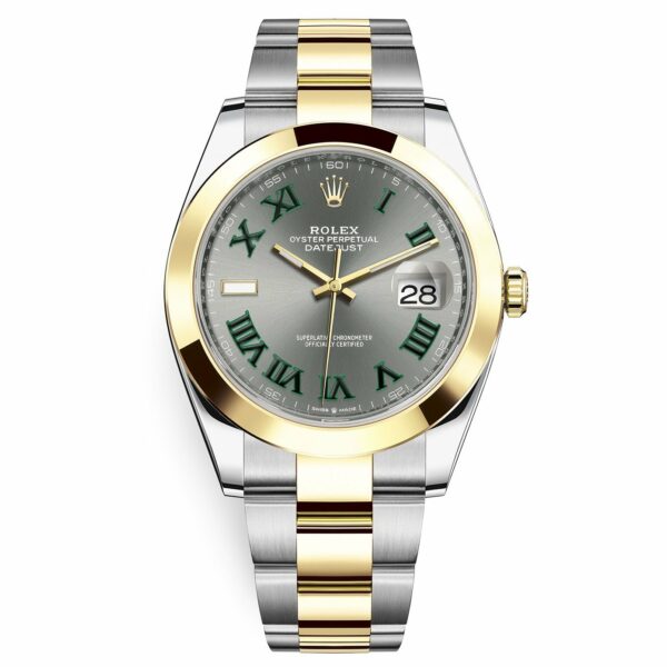 Rolex Datejust 126303 Wimbledon Dial Two-Tone 41Mm Fixed Oyster Bracelet Wrist Watch