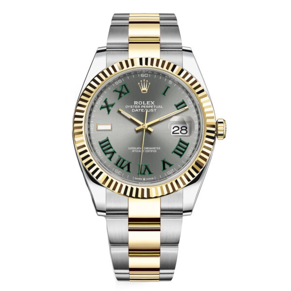Rolex Datejust 126333 Wimbledon Dial Two-Tone 41Mm Fluted Bezel Oyster Bracelet Wrist Watch