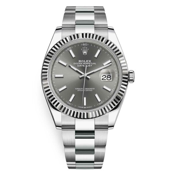 Rolex Datejust 126334 Dark Rhodium Index Oyster Bracelet 41Mm Stainless Steel Men’S Wrist Watch